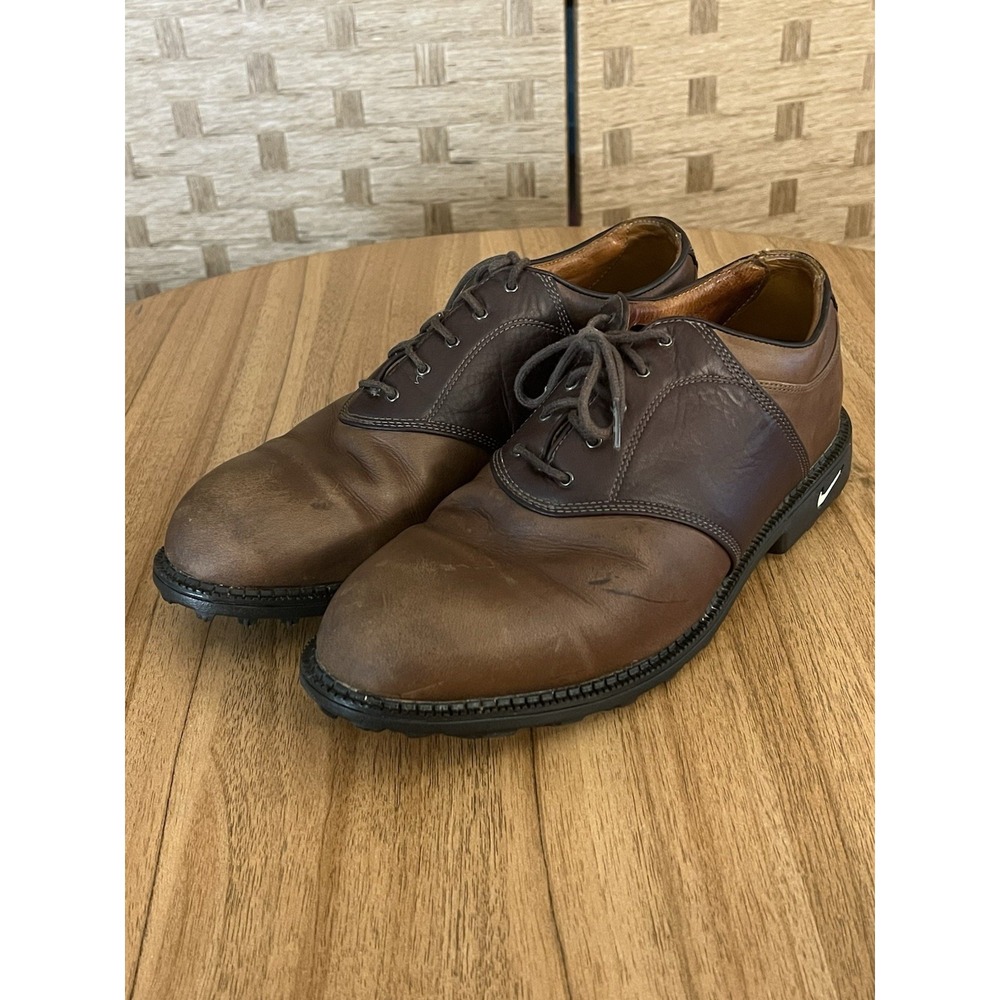 Nike Golf Air Kempshall Last Shoes Mens Size 9 W Brown Leather Oxford